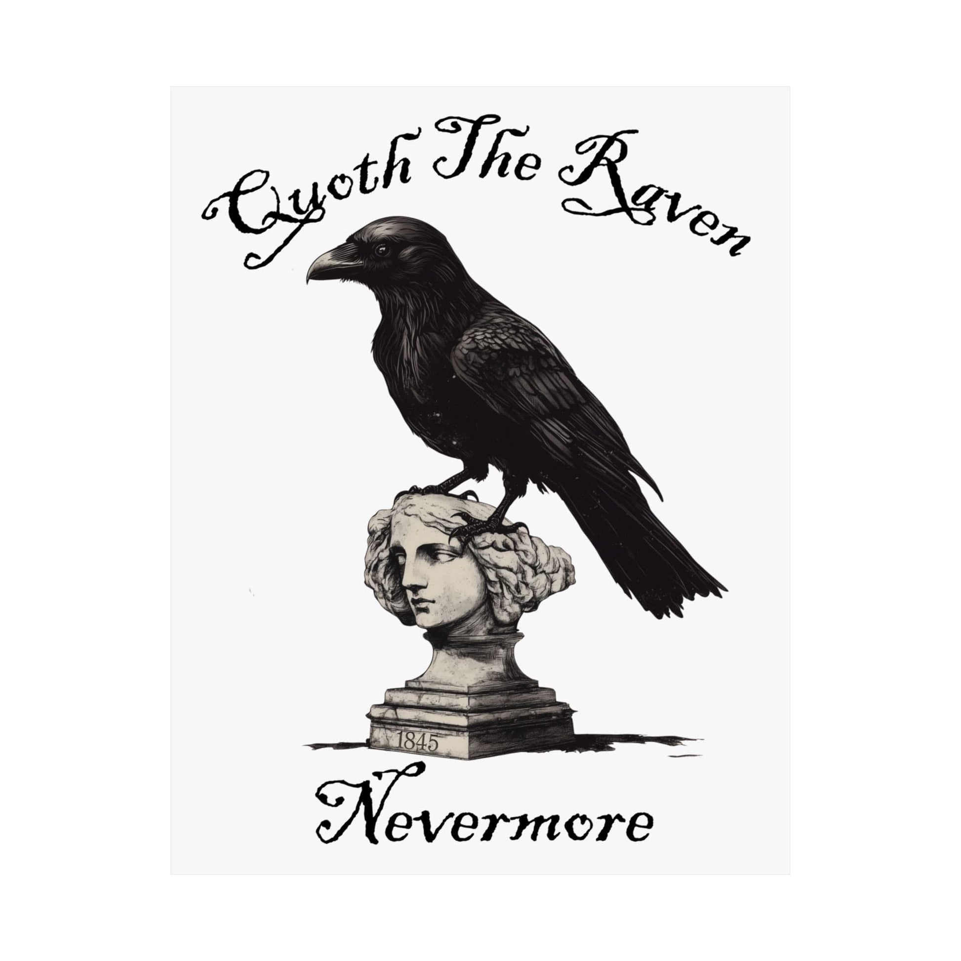 Poster 11″ x 14″ / Matte Quoth the Raven Nevermore Edgar Allan Poe Print The Mystic Eden