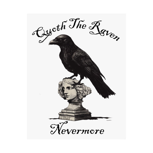 Poster 11″ x 14″ / Matte Quoth the Raven Nevermore Edgar Allan Poe Print The Mystic Eden
