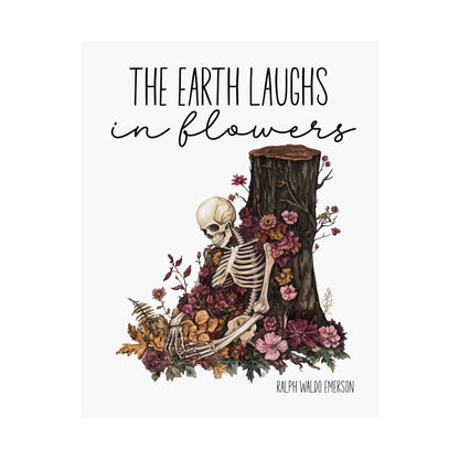 Poster 11″ x 14″ / Matte The Earth Laughs in Flowers Ralph Waldo Emerson Print The Mystic Eden