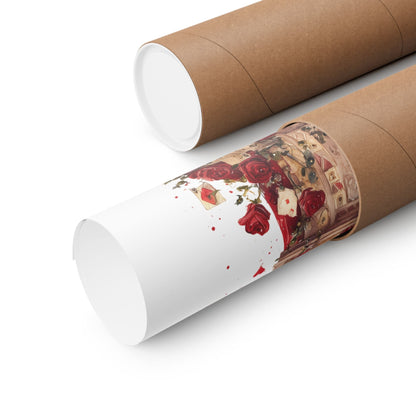 Poster 11″ x 14″ / Matte The Red Monarch's Garden of Fate Poster The Mystic Eden