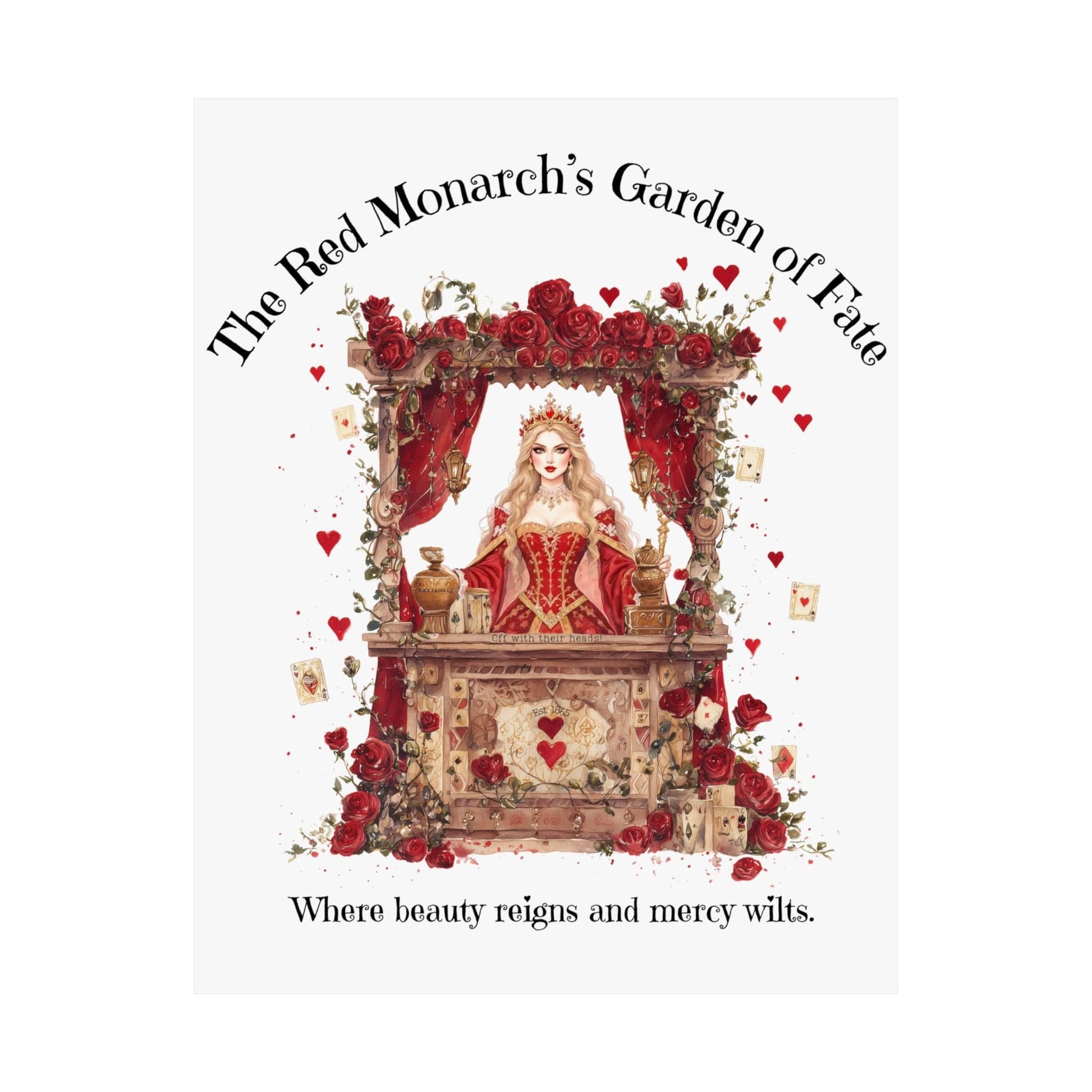 Poster 11″ x 14″ / Matte The Red Monarch's Garden of Fate Poster The Mystic Eden