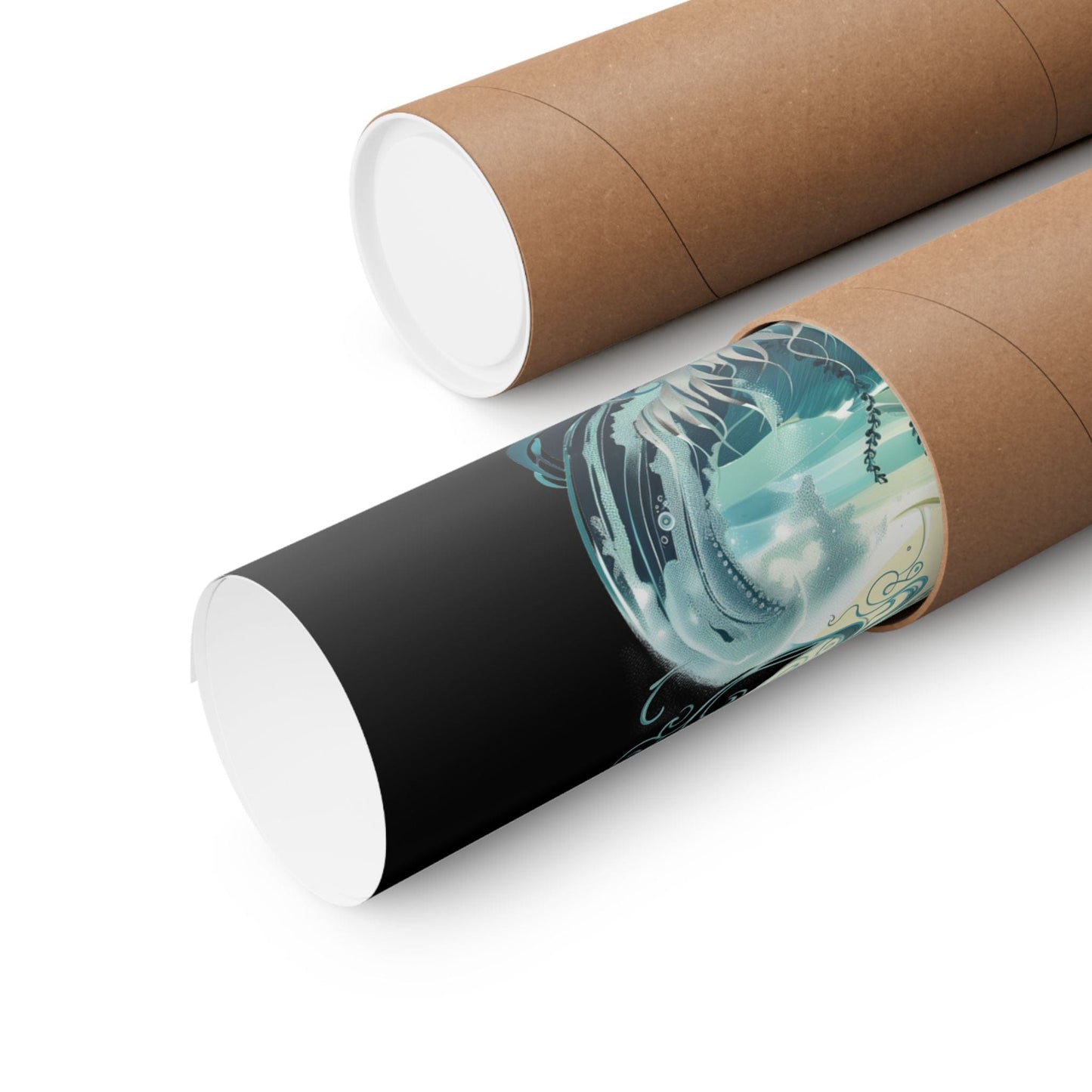 Poster 11″ x 14″ / Matte The Siren's Moonlit Melody Mythology Black Print The Mystic Eden