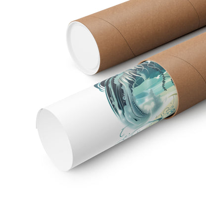 Poster 11″ x 14″ / Matte The Siren's Moonlit Melody Mythology Poster The Mystic Eden