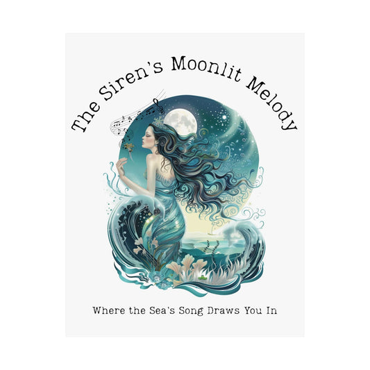 Poster 11″ x 14″ / Matte The Siren's Moonlit Melody Mythology Poster The Mystic Eden