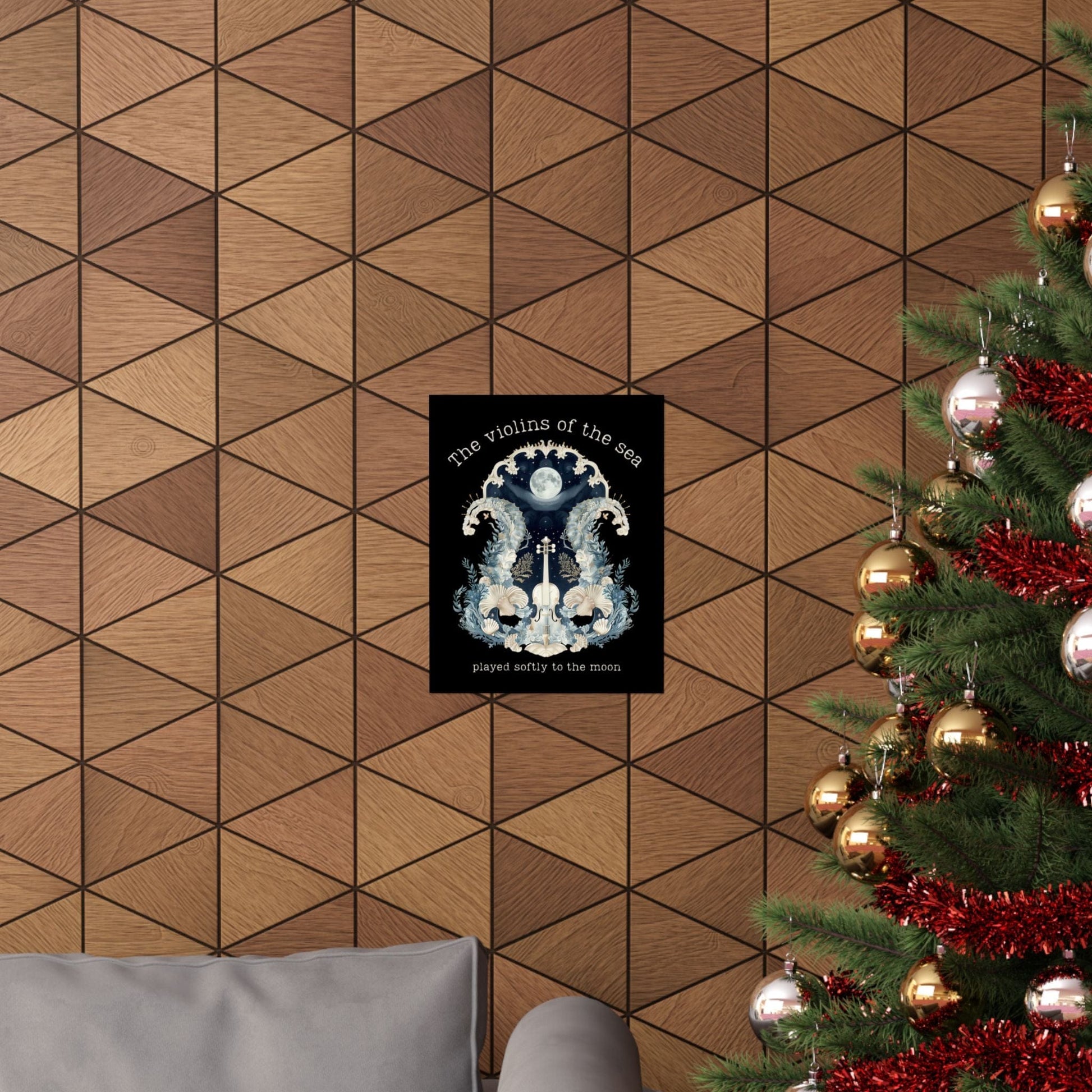 Poster 11″ x 14″ / Matte The Violins of the Sea Played Softly to the Moon Black Print The Mystic Eden