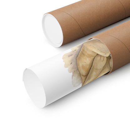 Poster 11″ x 14″ / Matte You Become Real The Velveteen Rabbit White Art Print The Mystic Eden