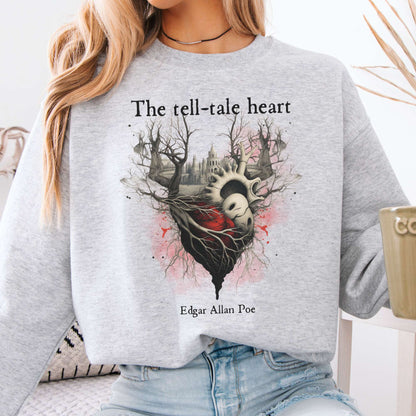Sweatshirt Ash / S Edgar Allan Poe The Tell Tale Heart Sweatshirt The Mystic Eden
