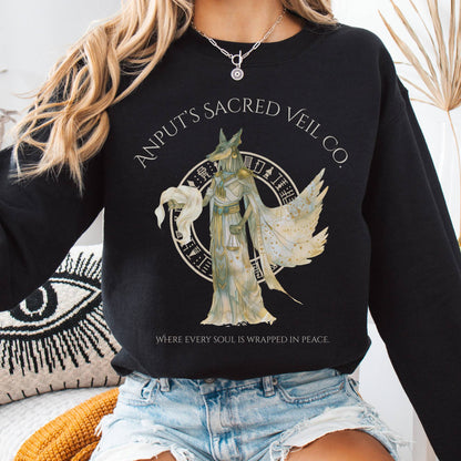 Sweatshirt Black / S Anput's Sacred Veil Co Egyptian Mythology Sweatshirt The Mystic Eden