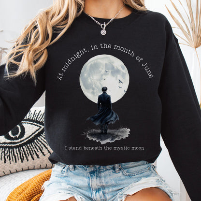 Sweatshirt Black / S Beneath the Mystic Moon Edgar Allan Poe Sweatshirt The Mystic Eden