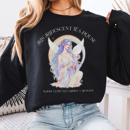 Sweatshirt Black / S Iris’ Iridescent Tea House Mythology Sweatshirt The Mystic Eden