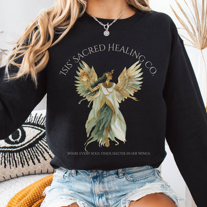 Sweatshirt Black / S Isis' Sacred Healing Co Egyptian Mythology Sweatshirt The Mystic Eden