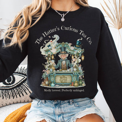 Sweatshirt Black / S The Hatters Curious Tea Co Sweatshirt The Mystic Eden