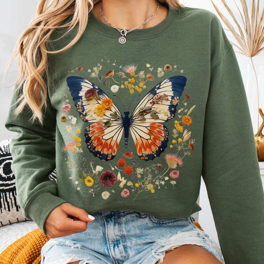 Sweatshirt Butterfly Cottagecore Sweatshirt The Mystic Eden