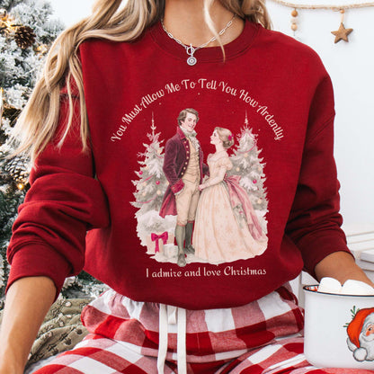 Sweatshirt Cardinal Red / S Pride & Prejudice Christmas Sweatshirt The Mystic Eden