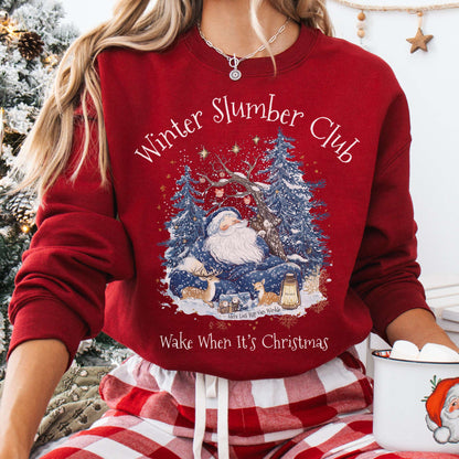 Sweatshirt Cardinal Red / S Rip Van Winkle's Winter Slumber Club Christmas Sweatshirt The Mystic Eden
