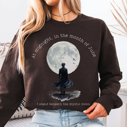 Sweatshirt Dark Chocolate / S Beneath the Mystic Moon Edgar Allan Poe Sweatshirt The Mystic Eden