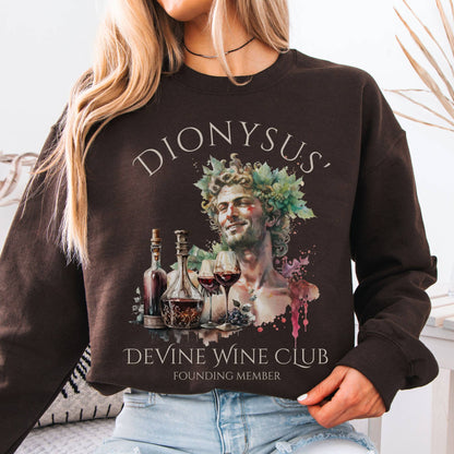 Sweatshirt Dark Chocolate / S Dionysus' Divine Wine Club Mythology Sweatshirt The Mystic Eden