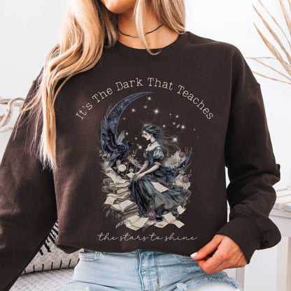 Sweatshirt Dark Chocolate / S Its the Dark That Teaches the Stars to Shine Poe Inspired Sweatshirt The Mystic Eden