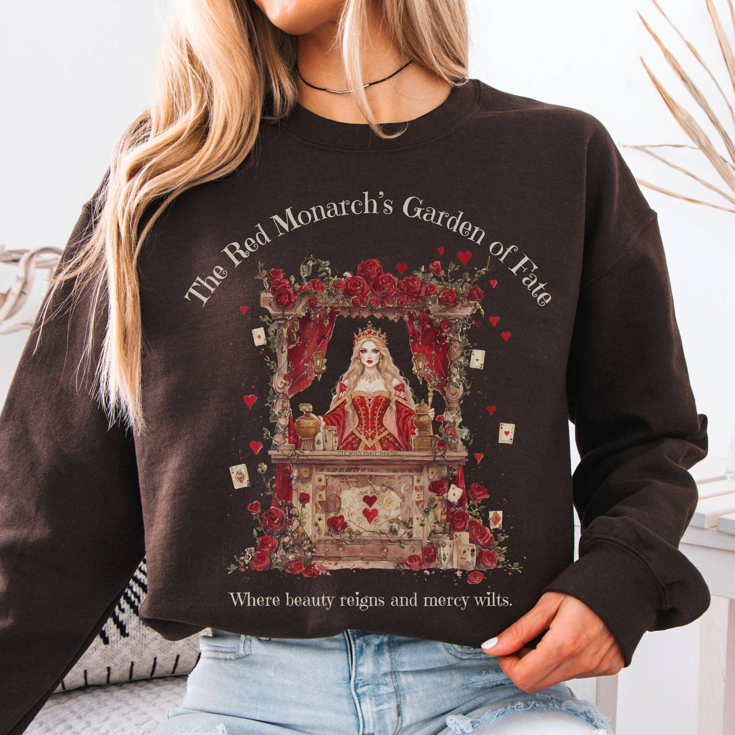 Sweatshirt Dark Chocolate / S The Red Monarchs Garden of Fate Sweatshirt The Mystic Eden