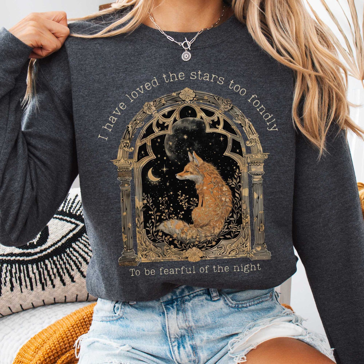 Sweatshirt Dark Heather / S I Have Loved the Stars Too Fondly Sarah Williams Sweatshirt The Mystic Eden