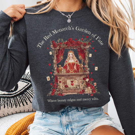 Sweatshirt Dark Heather / S The Red Monarchs Garden of Fate Sweatshirt The Mystic Eden