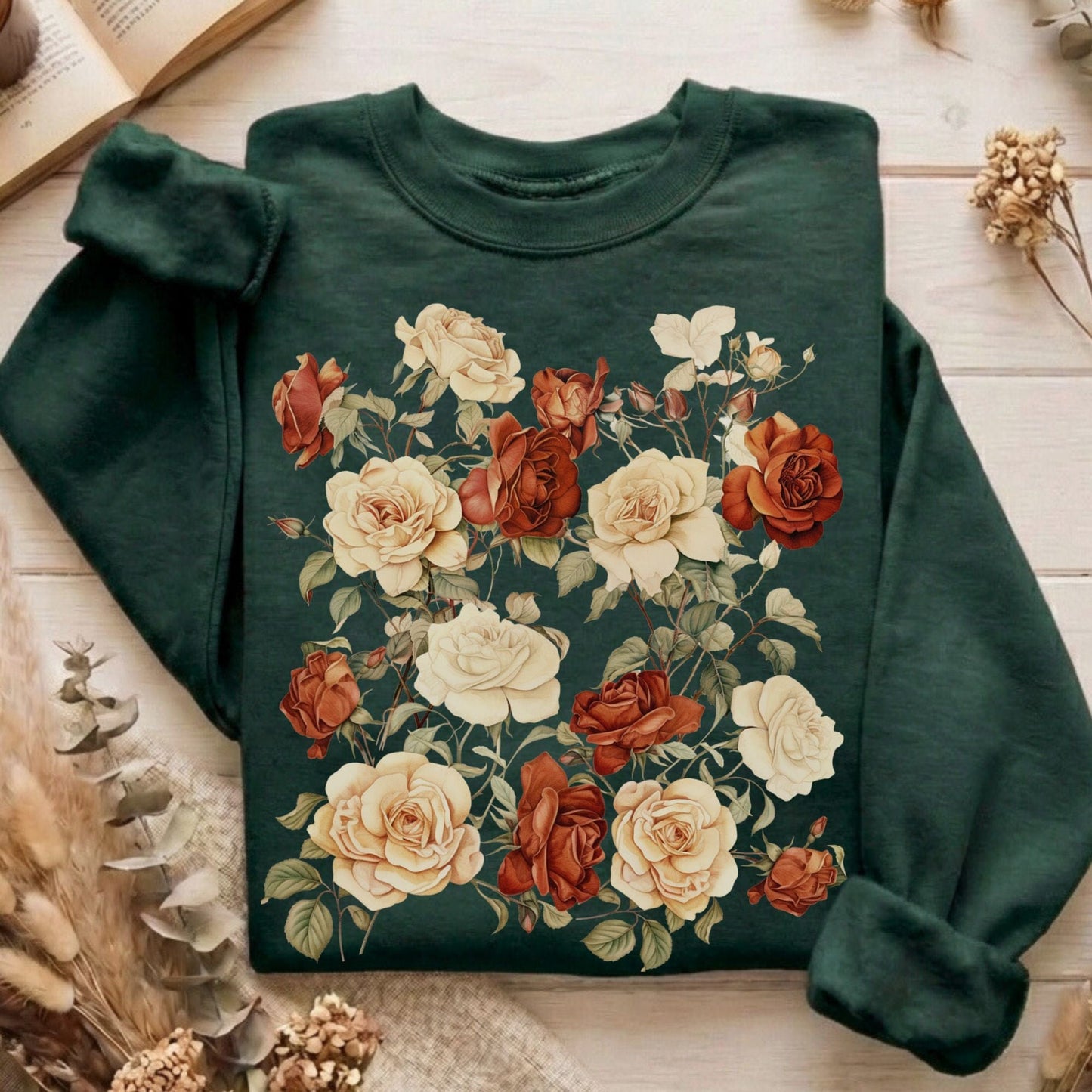 Sweatshirt Forest Green / S Design 7 Crewneck Sweatshirt The Mystic Eden