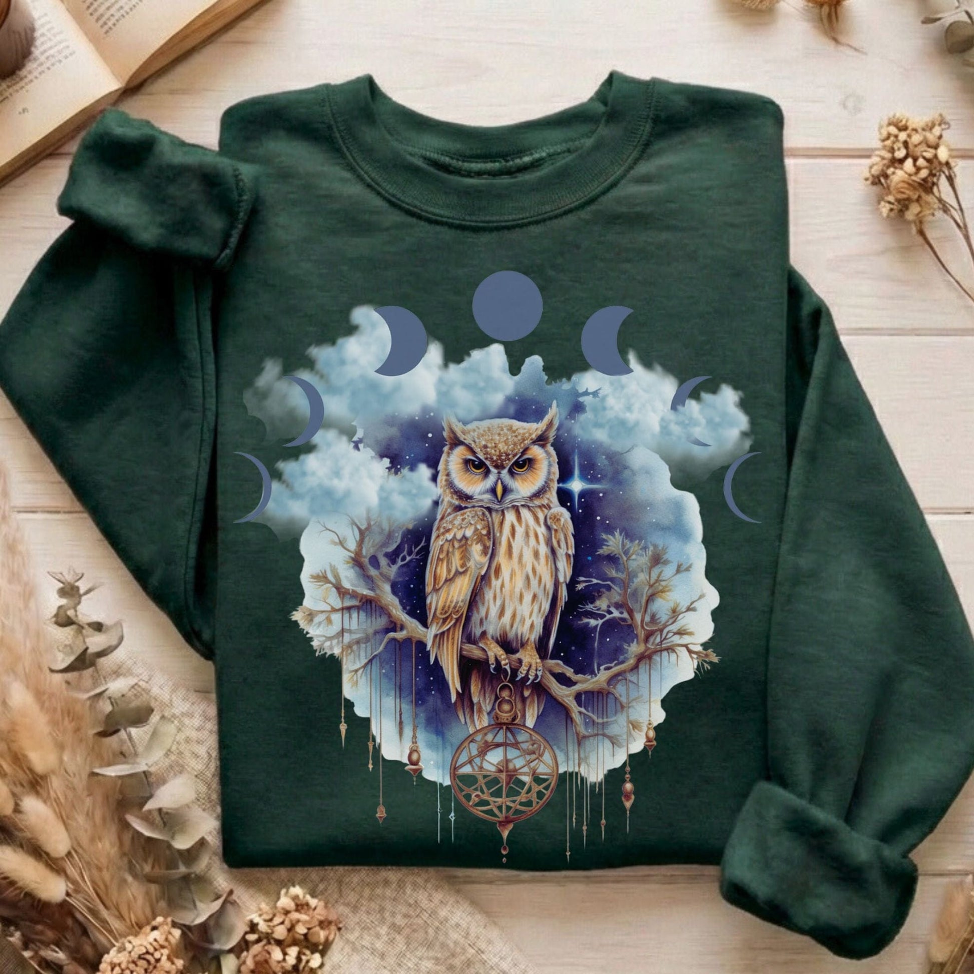 Sweatshirt Forest Green / S Design 8 Sweatshirt The Mystic Eden