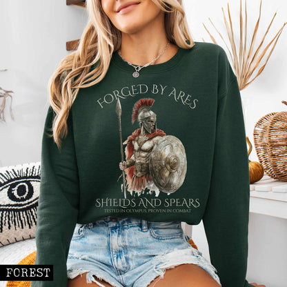 Sweatshirt Forged by Ares Shields and Spears Sweatshirt The Mystic Eden