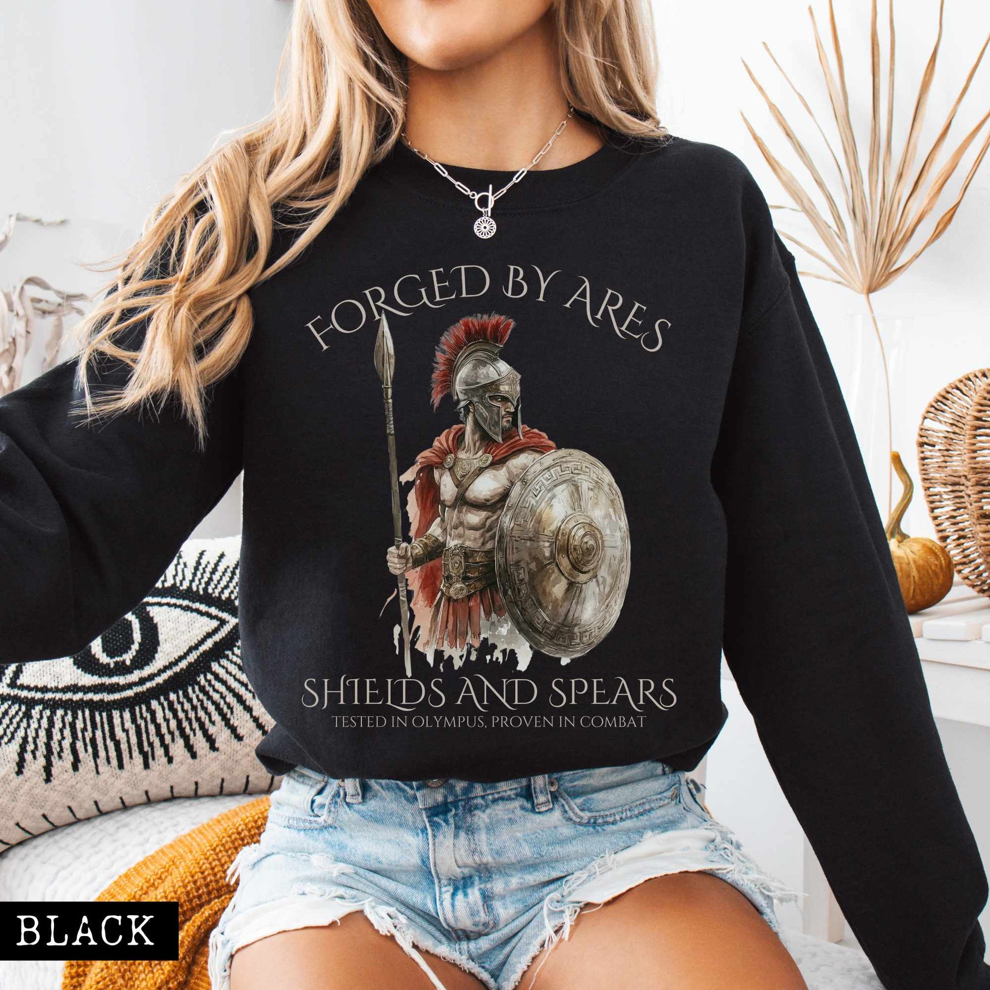 Sweatshirt Forged by Ares Shields and Spears Sweatshirt The Mystic Eden