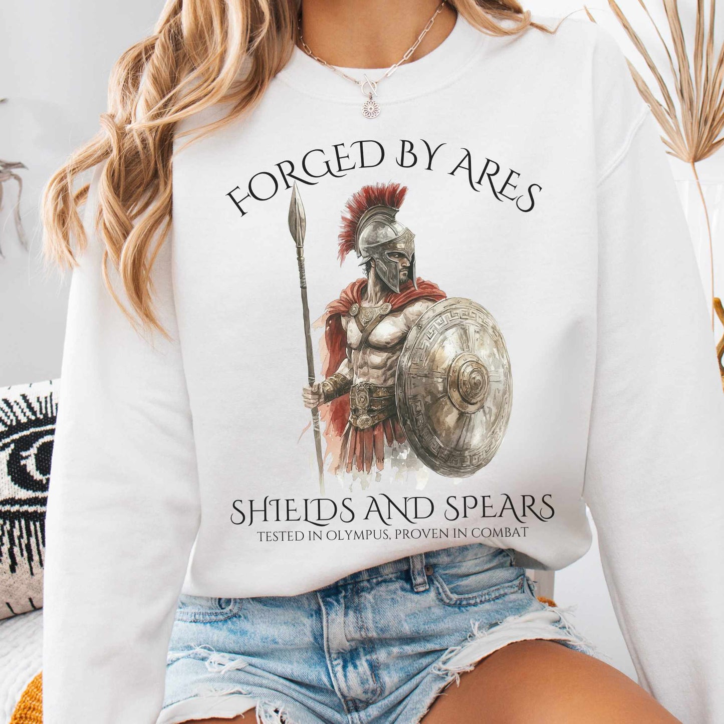Sweatshirt Forged by Ares Shields and Spears Sweatshirt The Mystic Eden