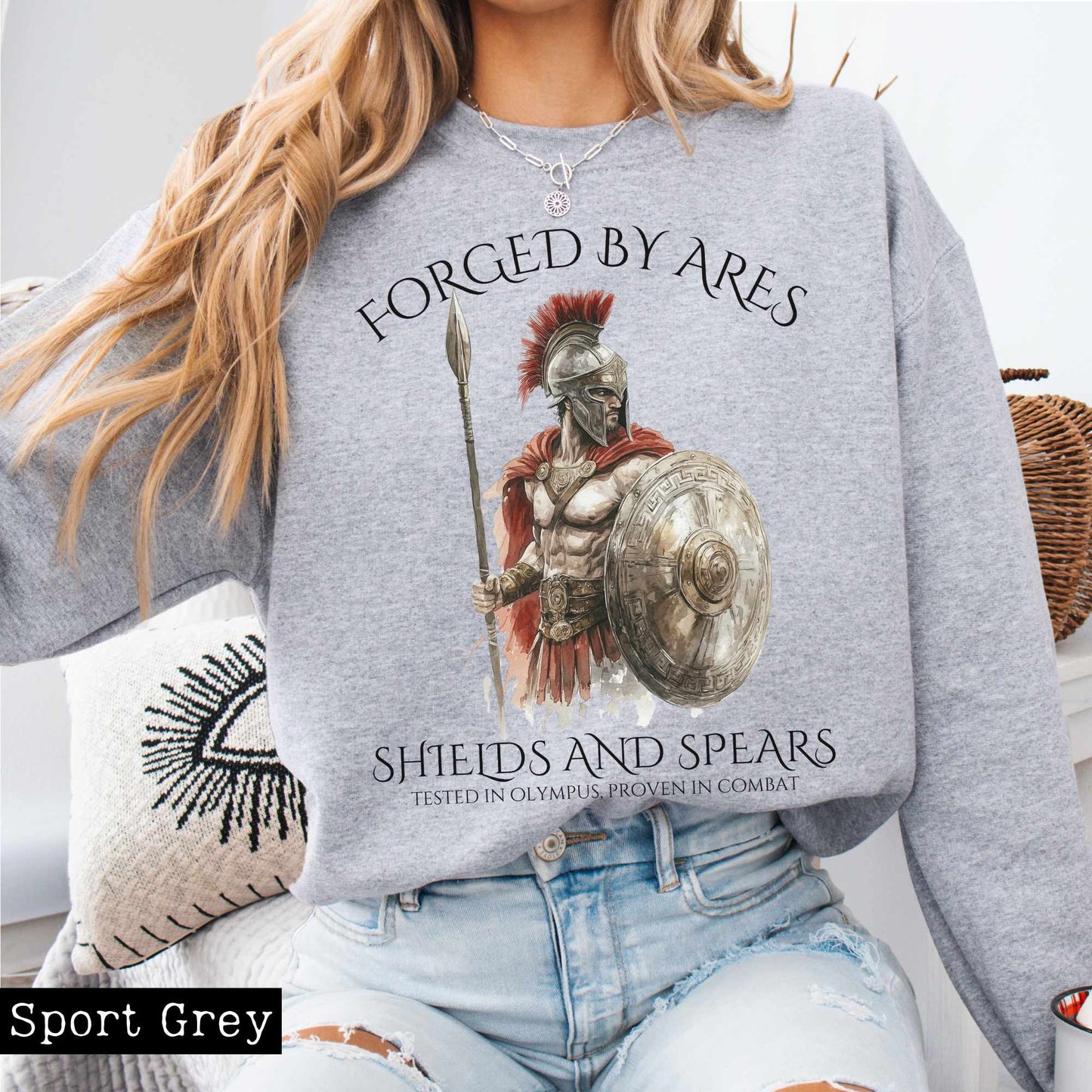 Sweatshirt Forged by Ares Shields and Spears Sweatshirt The Mystic Eden