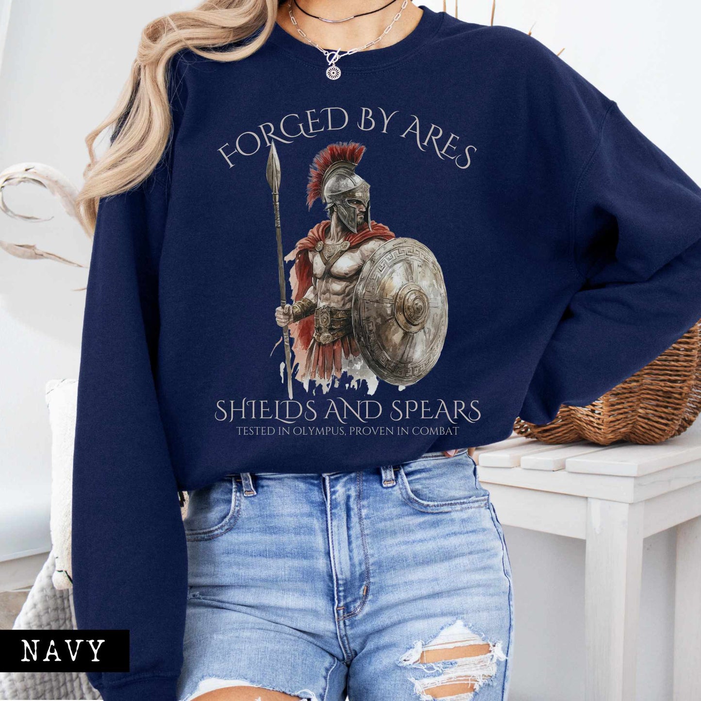 Sweatshirt Forged by Ares Shields and Spears Sweatshirt The Mystic Eden