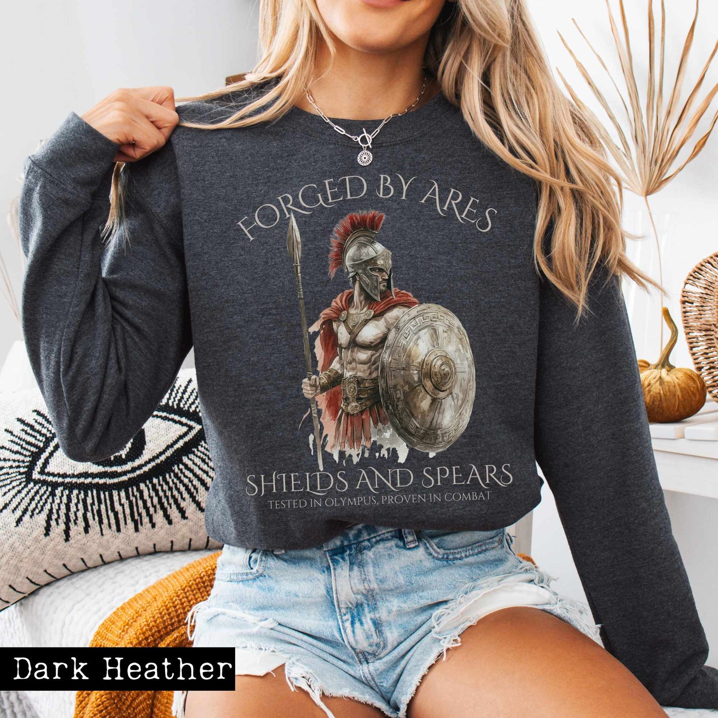 Sweatshirt Forged by Ares Shields and Spears Sweatshirt The Mystic Eden