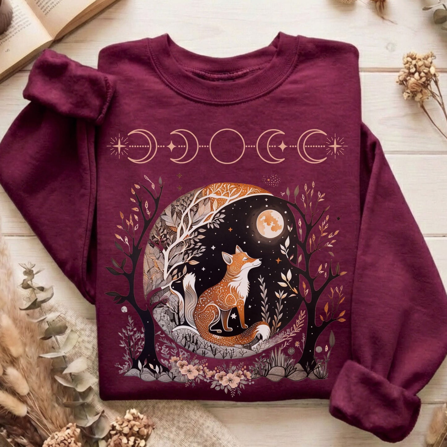 Sweatshirt Maroon / S Design 20 Sweatshirt The Mystic Eden