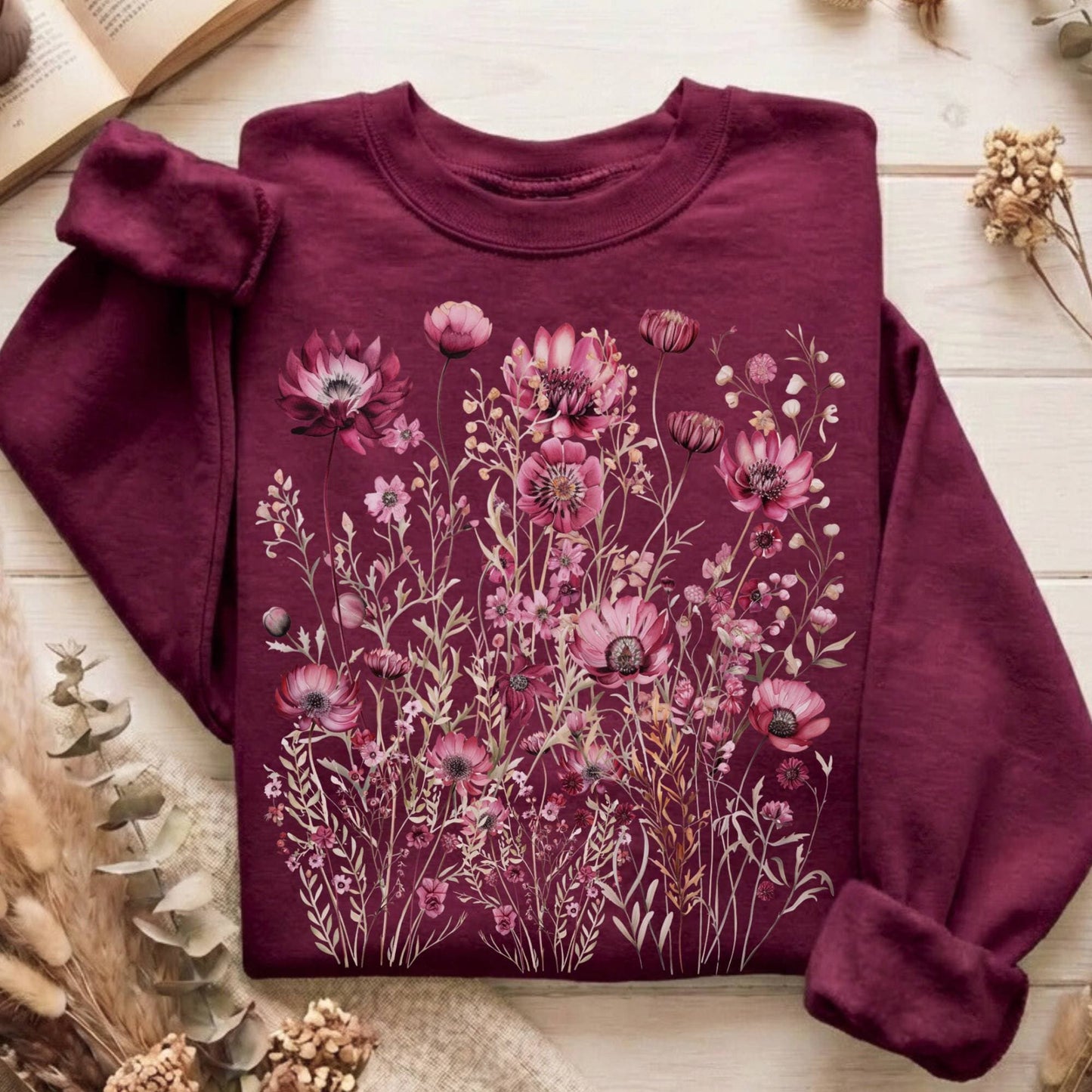 Sweatshirt Maroon / S Design 6 Sweatshirt The Mystic Eden