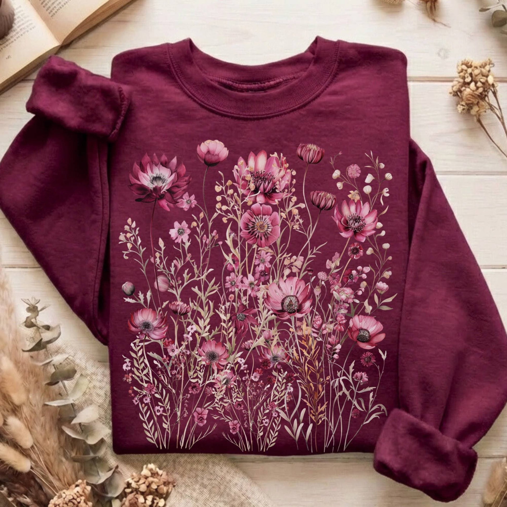Sweatshirt Maroon / S Design 6 Sweatshirt The Mystic Eden