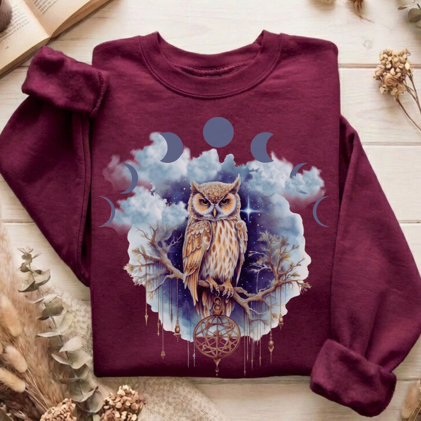 Sweatshirt Maroon / S Design 8 Sweatshirt The Mystic Eden