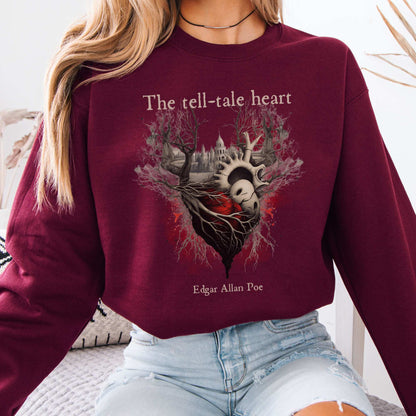Sweatshirt Maroon / S Edgar Allan Poe The Tell Tale Heart Sweatshirt The Mystic Eden