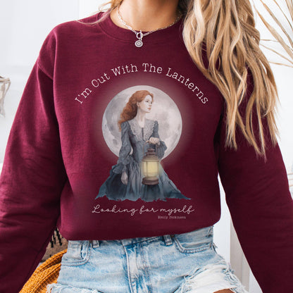 Sweatshirt Maroon / S I'm Out With The Lanterns Looking For Myself Emily Dickinson Sweatshirt The Mystic Eden