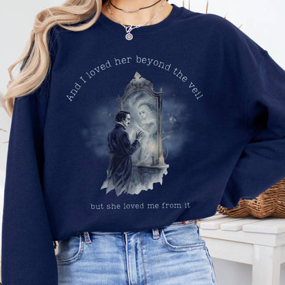 Sweatshirt Navy / S And I Loved Her Beyond The Veil Poe Sweatshirt The Mystic Eden