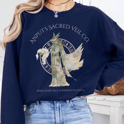 Sweatshirt Navy / S Anput's Sacred Veil Co Egyptian Mythology Sweatshirt The Mystic Eden