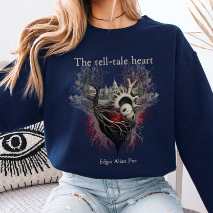 Sweatshirt Navy / S Edgar Allan Poe The Tell Tale Heart Sweatshirt The Mystic Eden