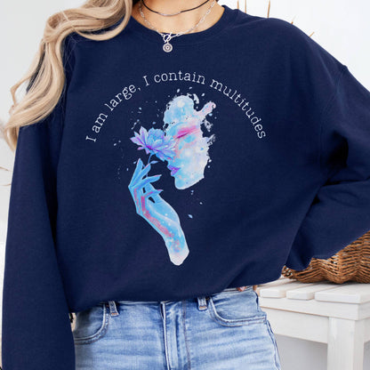 Sweatshirt Navy / S I Contain Multitudes Walt Whitman Sweatshirt The Mystic Eden