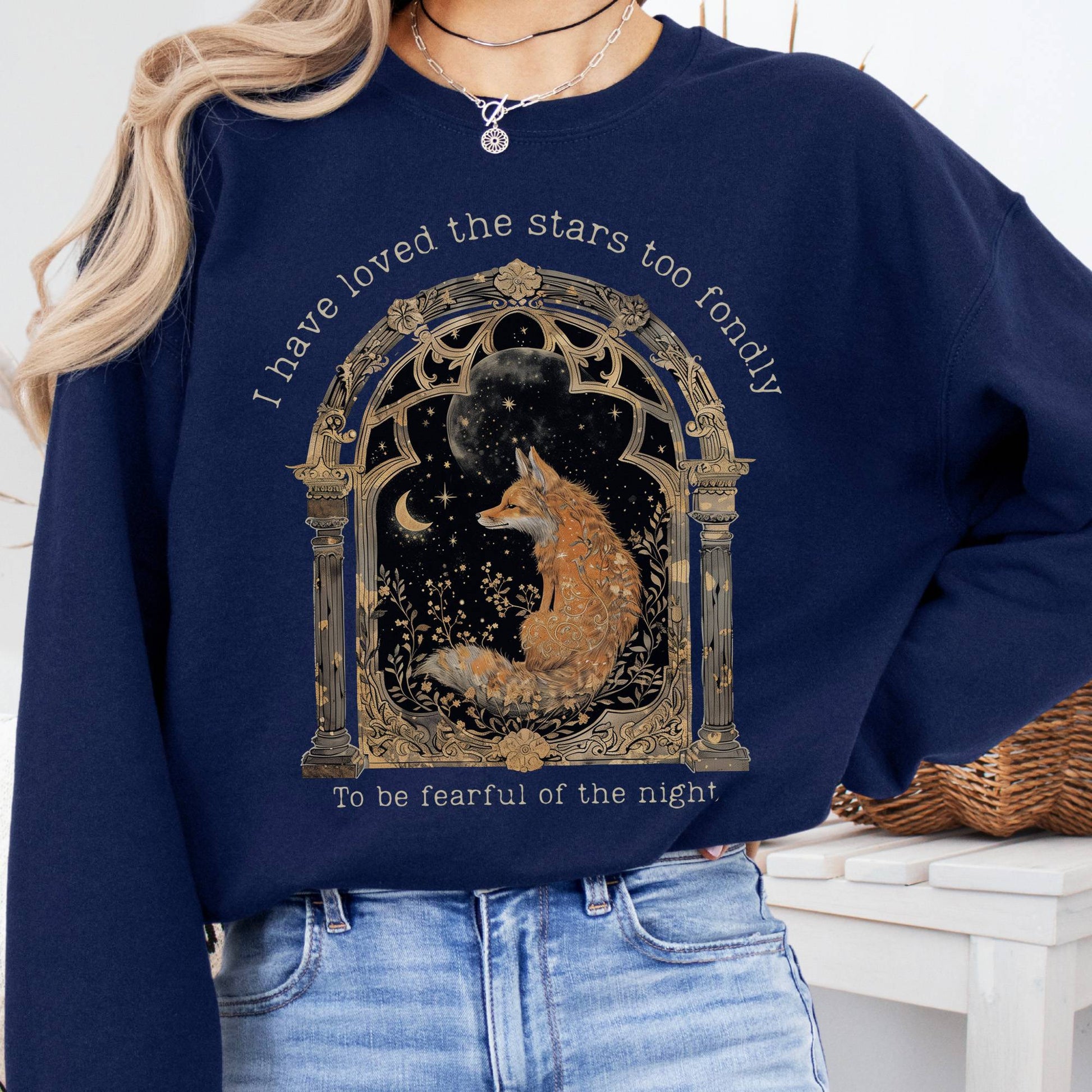 Sweatshirt Navy / S I Have Loved the Stars Too Fondly Sarah Williams Sweatshirt The Mystic Eden