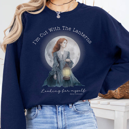 Sweatshirt Navy / S I'm Out With The Lanterns Looking For Myself Emily Dickinson Sweatshirt The Mystic Eden