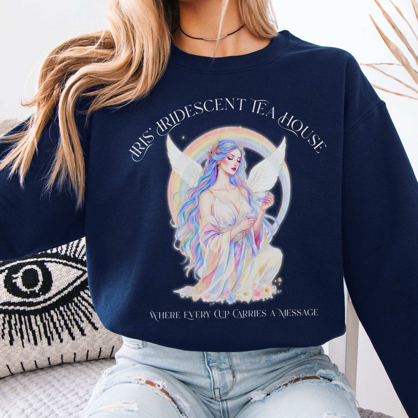Sweatshirt Navy / S Iris’ Iridescent Tea House Mythology Sweatshirt The Mystic Eden