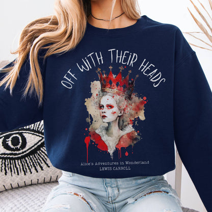Sweatshirt Off With Their Heads Lewis Carroll's Queen of Hearts Sweatshirt The Mystic Eden
