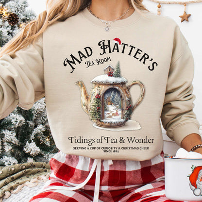 Sweatshirt S / Sand Mad Hatter's Tea Room Christmas Edition Sweatshirt The Mystic Eden
