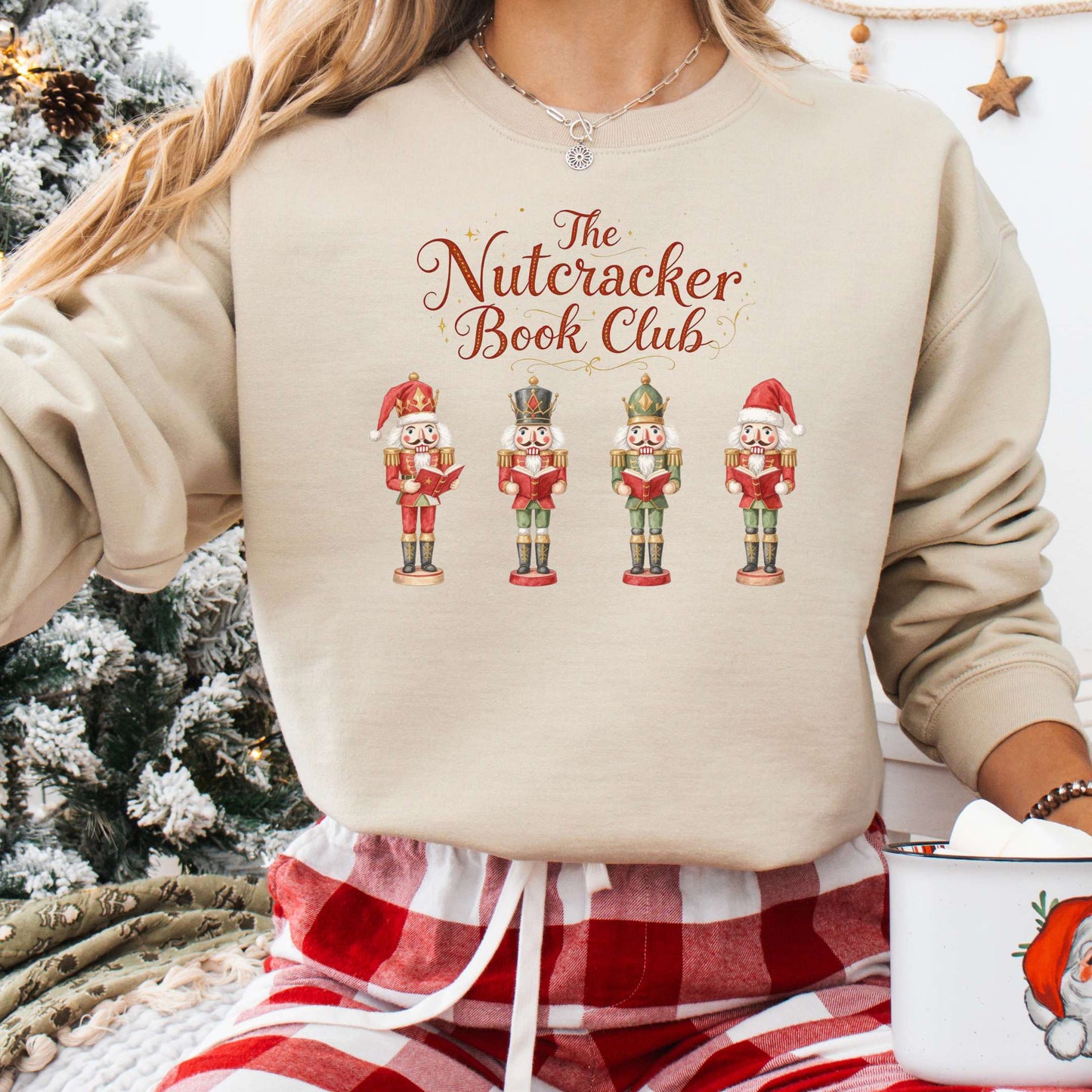 Sweatshirt Sand / S The Nutcracker Book Club Christmas Sweatshirt The Mystic Eden