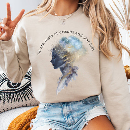 Sweatshirt Sand / S We Are Made of Dreams and Stardust Sweatshirt The Mystic Eden